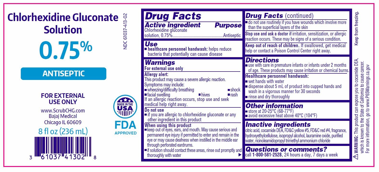 Chlorhexidine gluconate solution 0 75 antiseptic solution bajaj