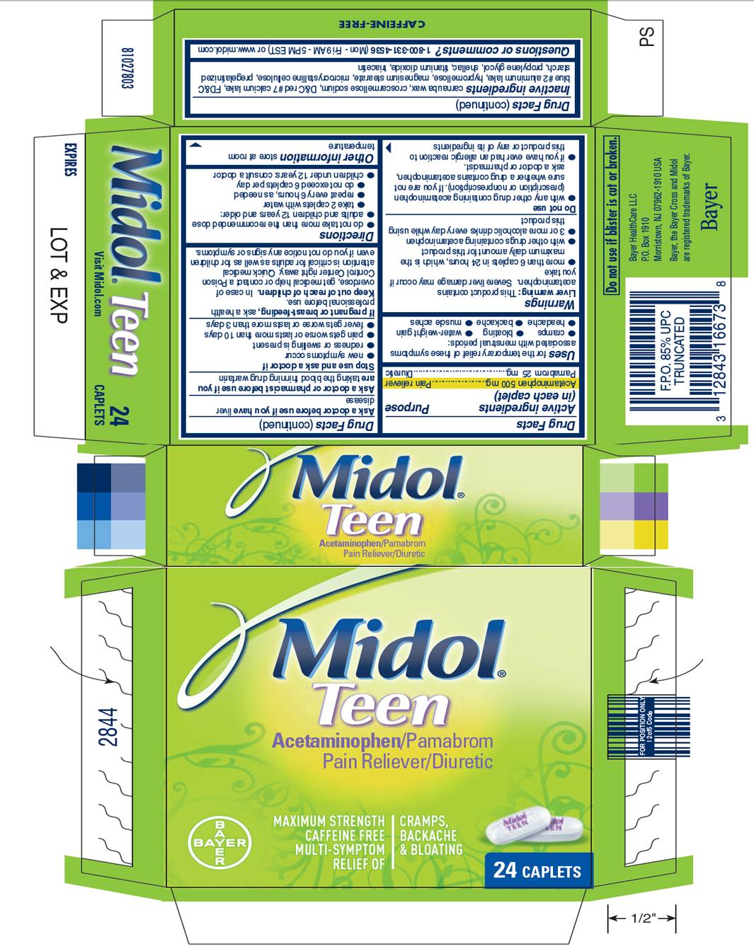 Midol Dosage Chart