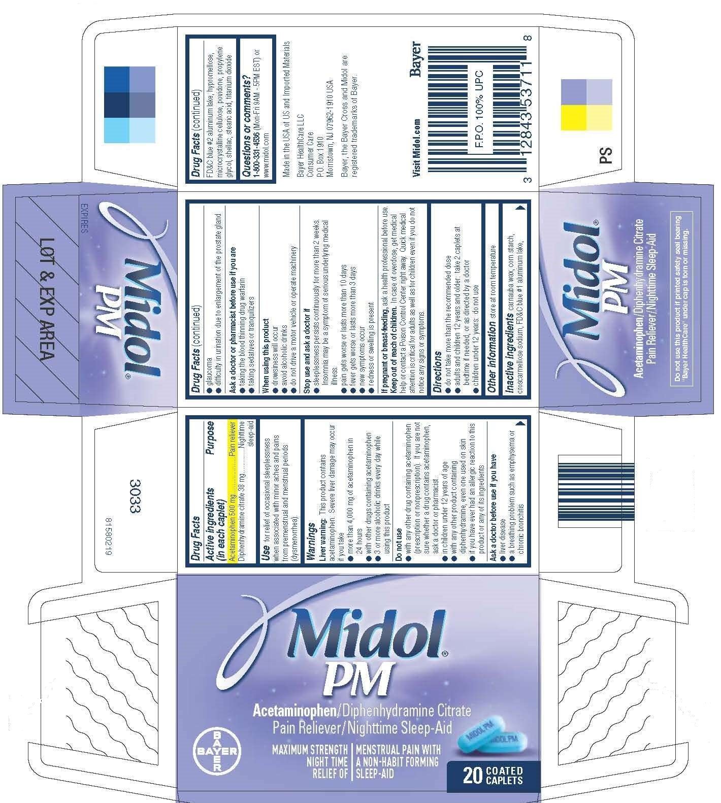 Midol Dosage Chart