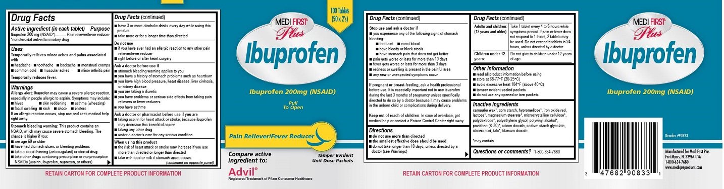 Medique Iprin Tablet Coated Unifirst First Aid Corporation Tamper Evident Unit Dose Packets