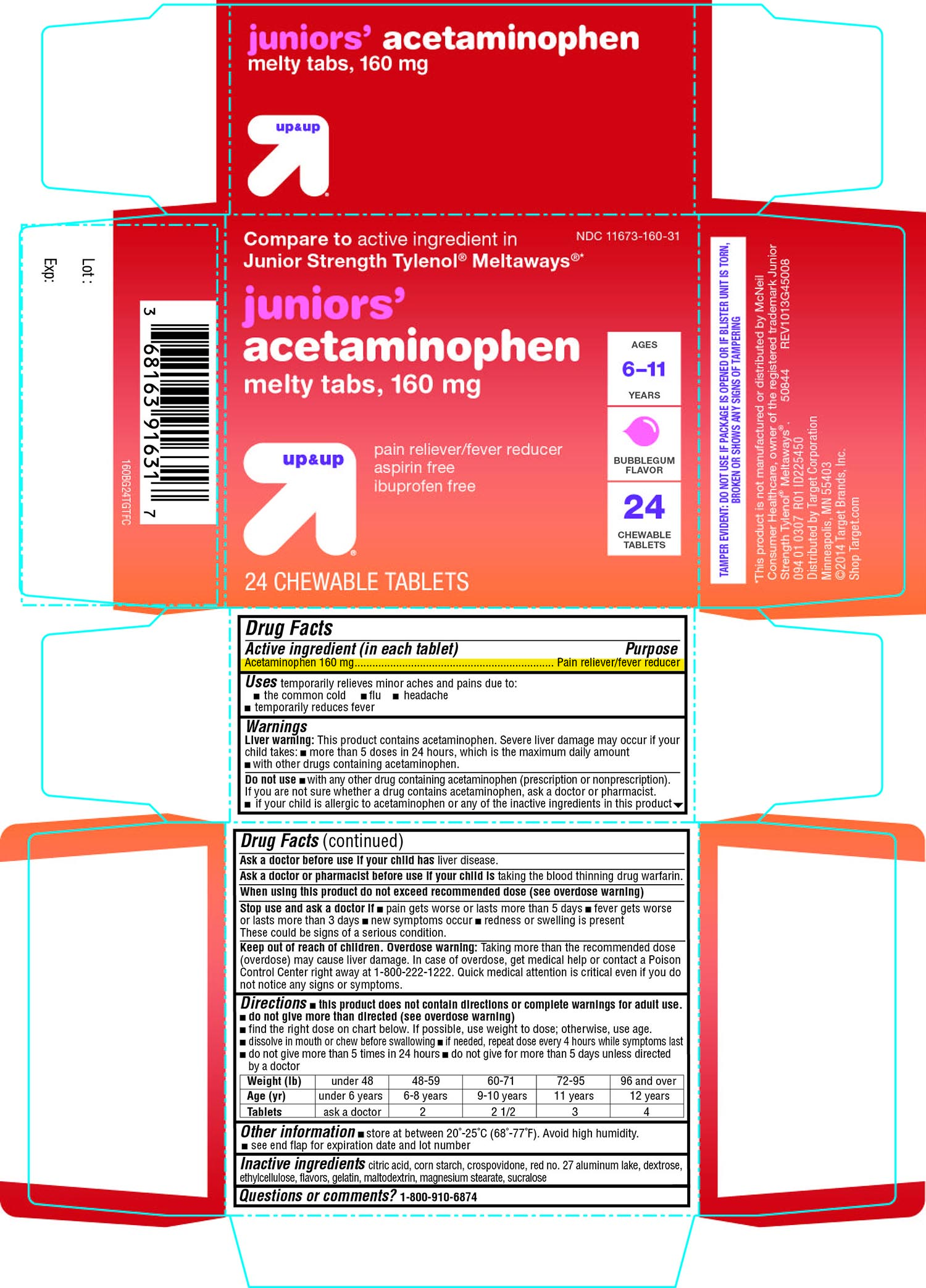 Tylenol Junior Meltaways Dosage Chart