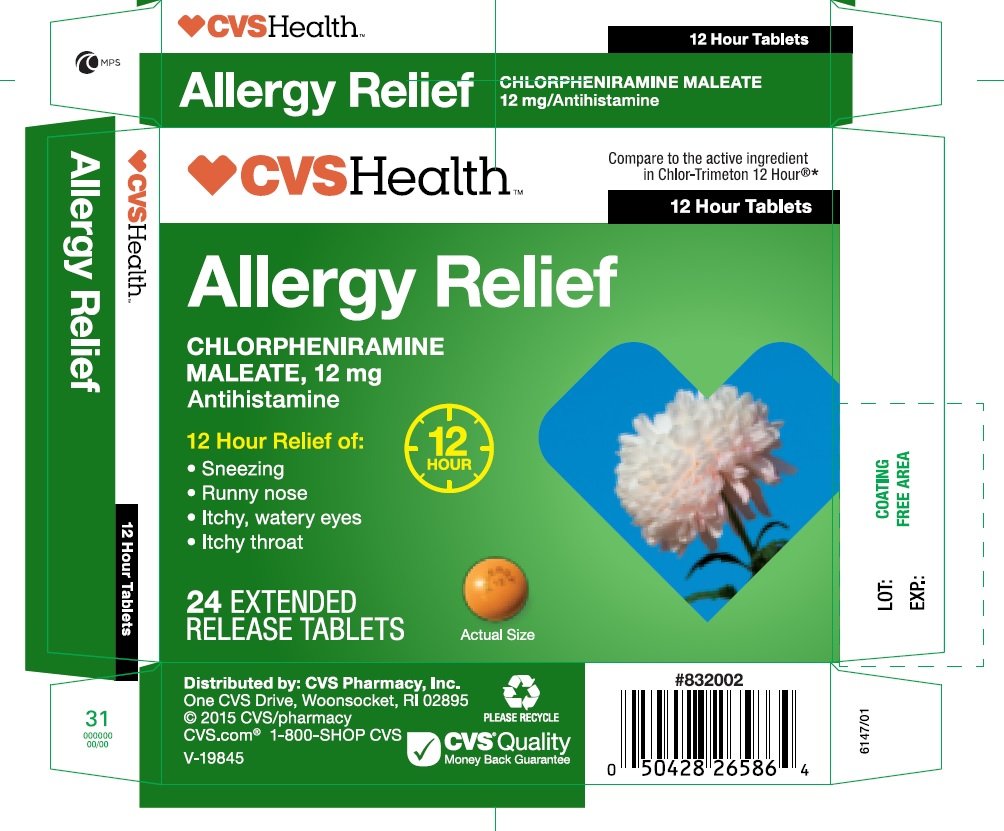 Allergy Relief Tablet Film Coated Extended Release CVS Pharmacy.