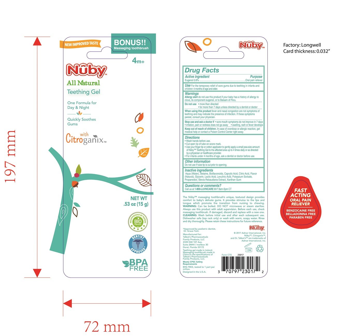 nuby teething tablets safe