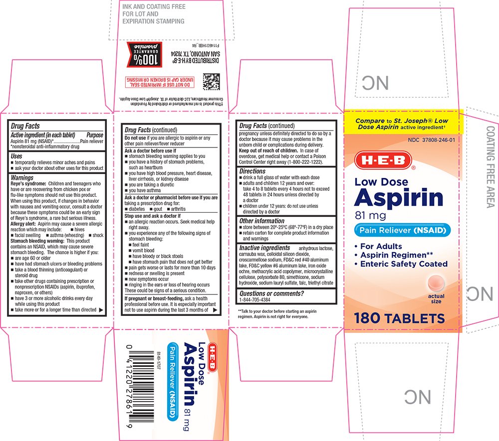 Aspirin 81 mg Low Dose (tablet, delayed release) HEB
