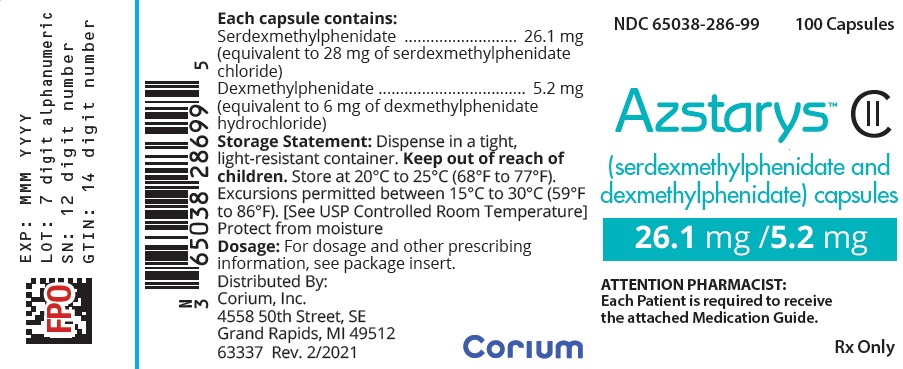 26 mg 100 count Bottle Label