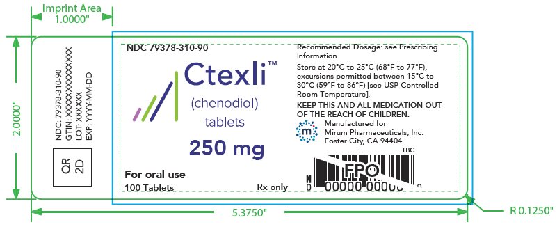 Ctexli 250 mg tablets bottle label