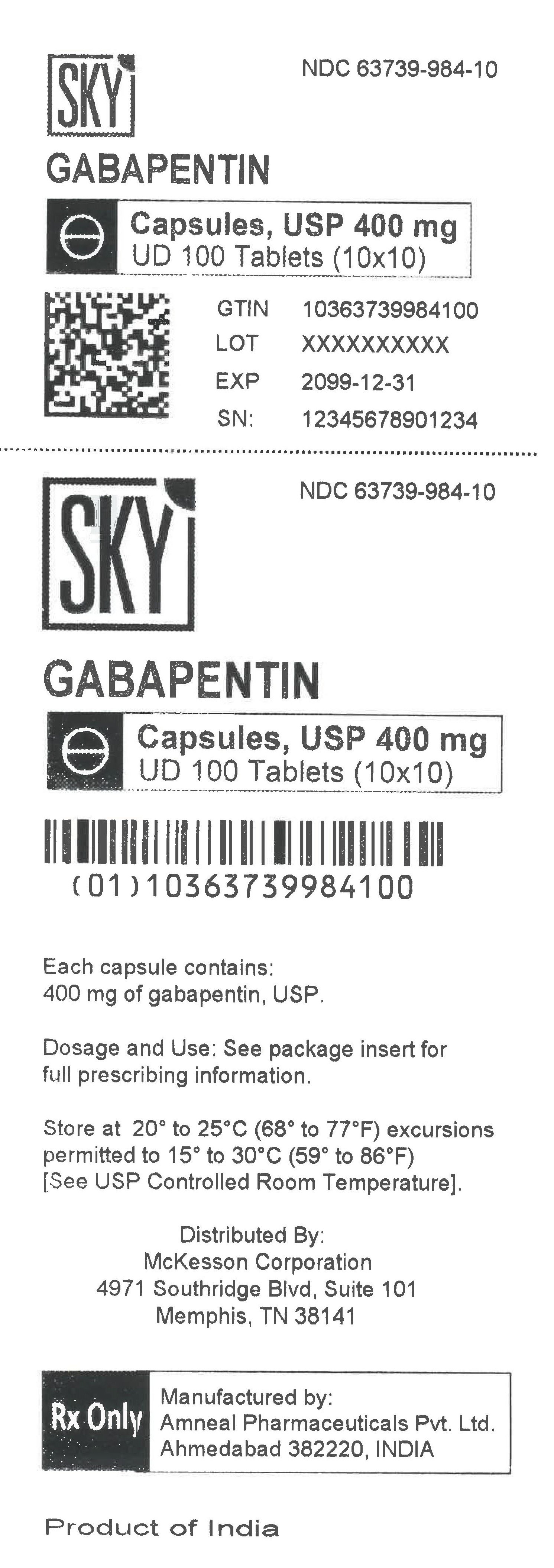 amneal gabapentin package insert