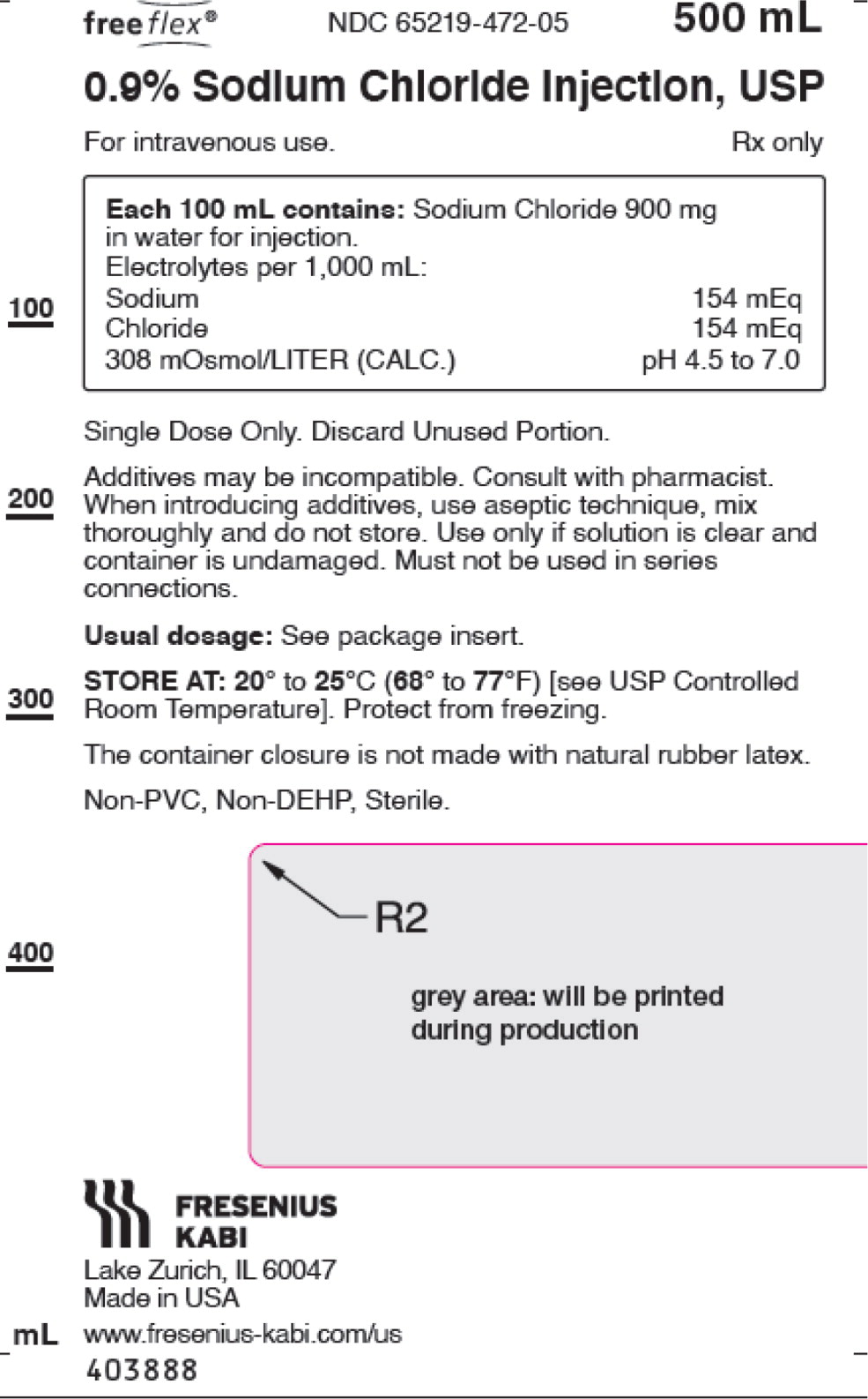 Injections de chlorure de sodium à 0,9 %, USP, 1 000 ml