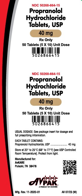 Cost of propranolol per pill