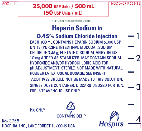PRINCIPAL DISPLAY PANEL - 500 mL Bag Label - 7651
