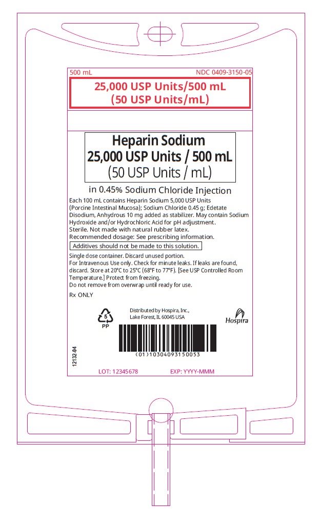 PRINCIPAL DISPLAY PANEL - 500 mL Bag Label - 3150