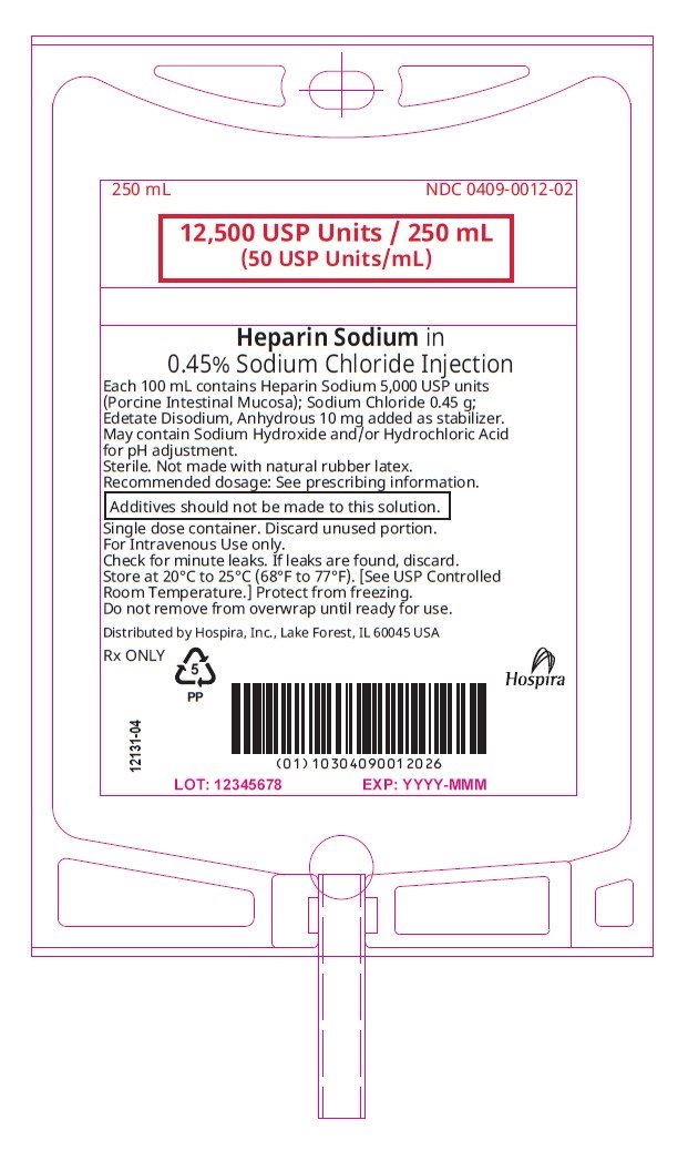 PRINCIPAL DISPLAY PANEL - 250 mL Bag Label - 0012