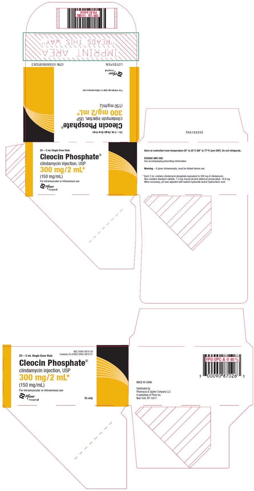 PRINCIPAL DISPLAY PANEL - 300 mg/2 mL Vial Carton