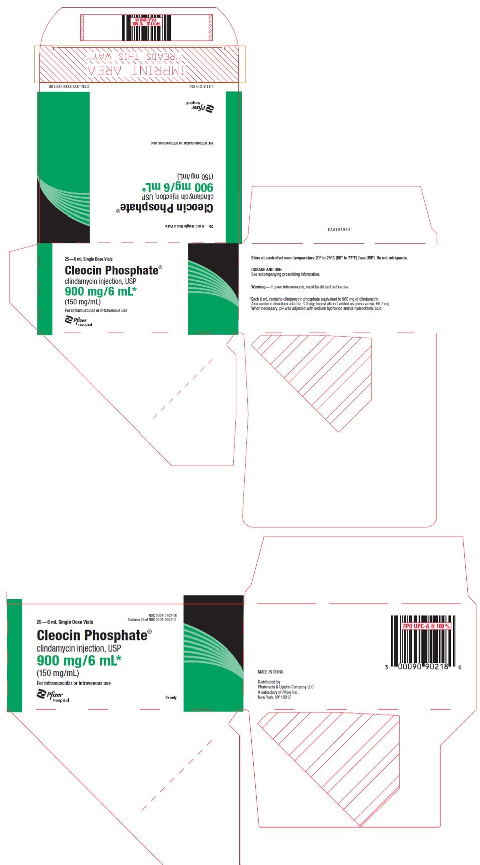 PRINCIPAL DISPLAY PANEL - 900 mg/6 mL Vial Carton