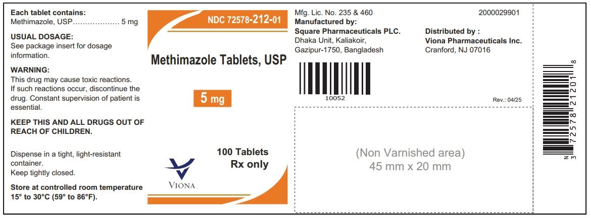 Methimazole Tablets, USP 5 mg