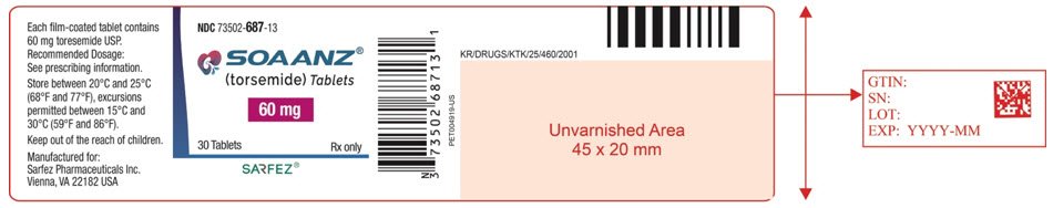 PRINCIPAL DISPLAY PANEL - 60 mg Tablet Bottle Label - 687-13