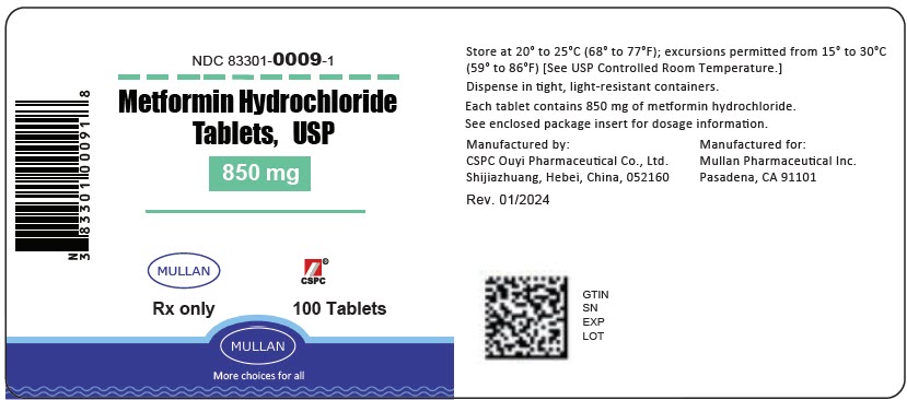 PRINCIPAL DISPLAY PANEL - 850 mg Tablet Bottle Label