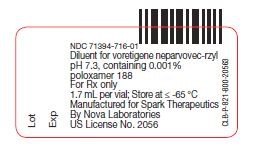 Principal Display Panel - Luxturna Diluent Label