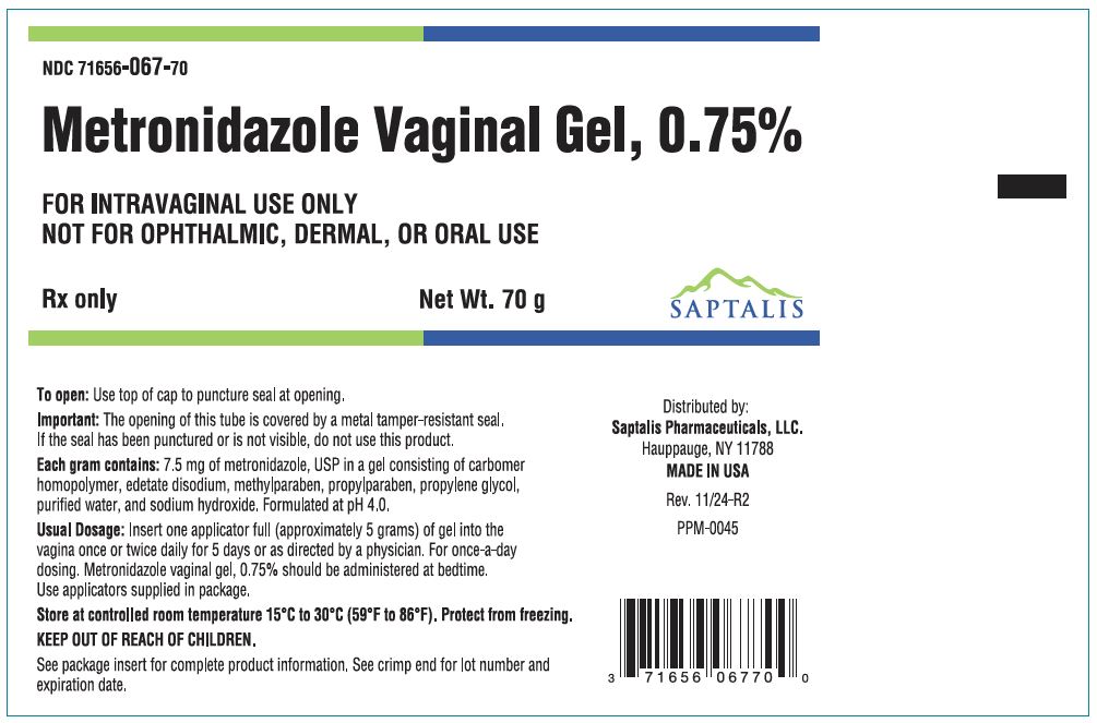 Metronidazole Vaginal Gel Tube Label