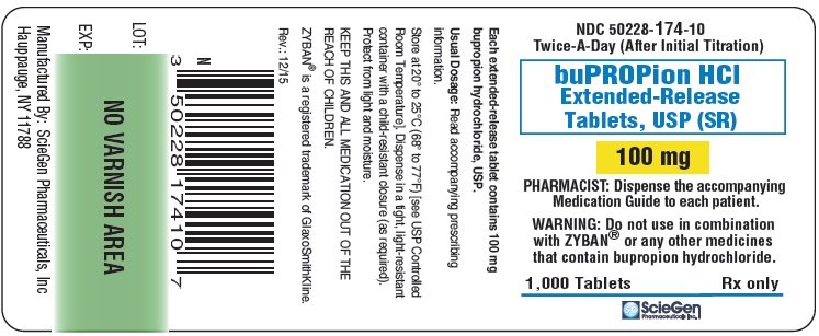 bupropion HCL 100 mg 1,000 Extended-Release Tablet, USP Label