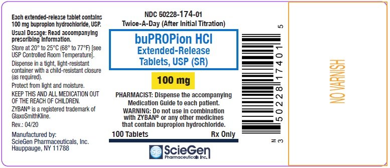 bupropion HCL 100 mg 100 Extended-Release Tablet, USP Label