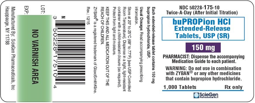 bupropion HCL 150 mg 1,000 Extended-Release Tablet, USP Label