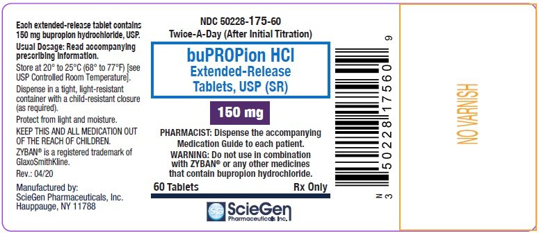 bupropion HCL 150 mg 60 Extended-Release Tablet, USP Label