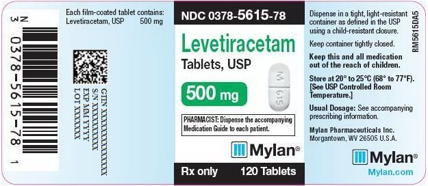 Levetiracetam Tablets, USP 500 mg Bottle Label