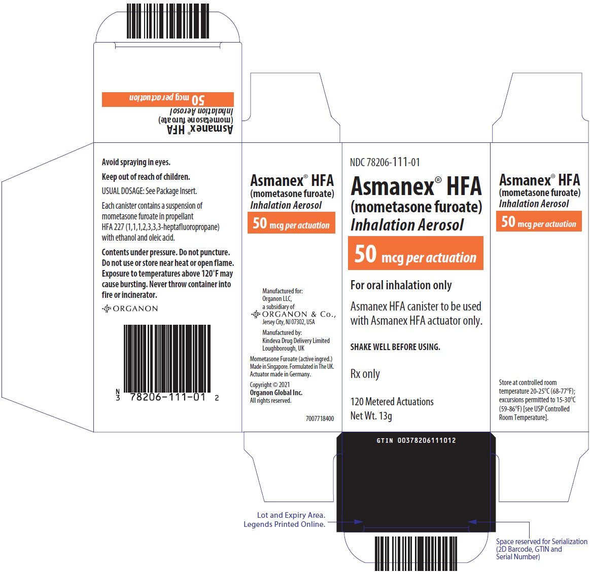 PRINCIPAL DISPLAY PANEL - 50 mcg Canister Carton