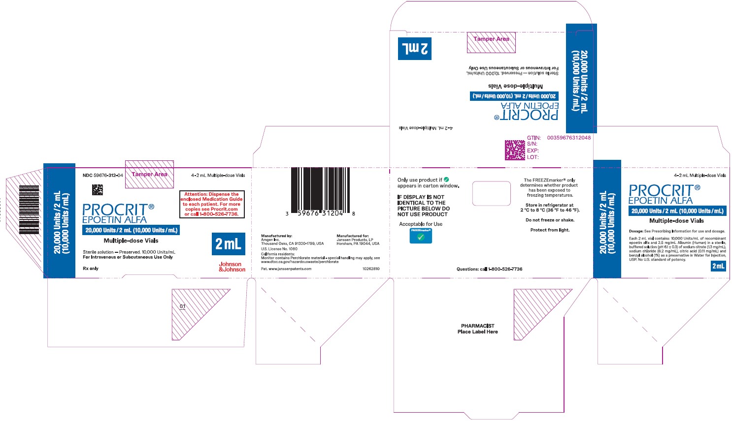 20000 Units 2mL multi dose carton