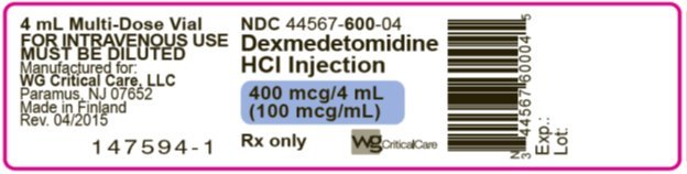 Dexmedetomidine Injection 400 mcg/4 mL vial label image
