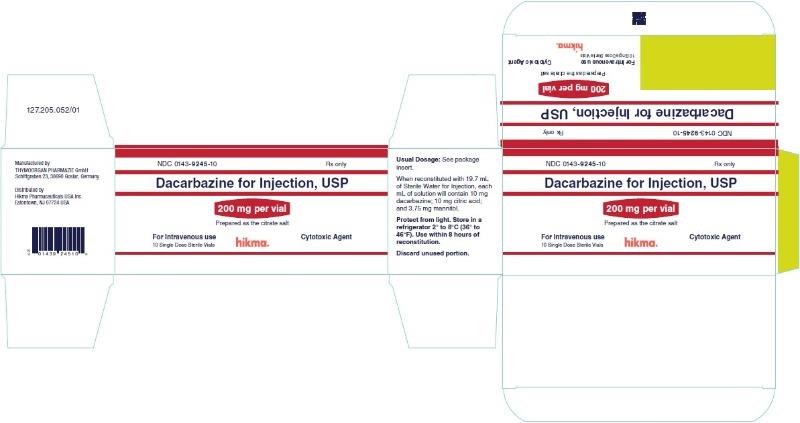 Dacarbazine Prescribing Information