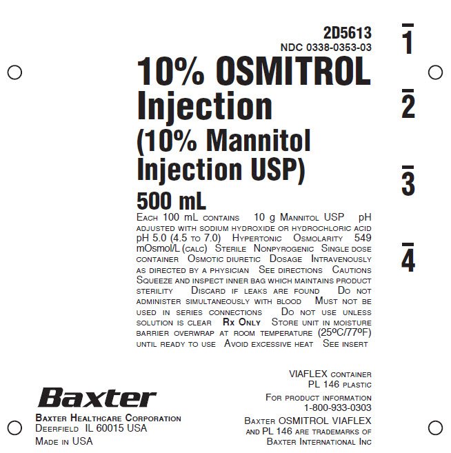 Osmitrol Injection Representative Container Label  NDC 0338-053-03