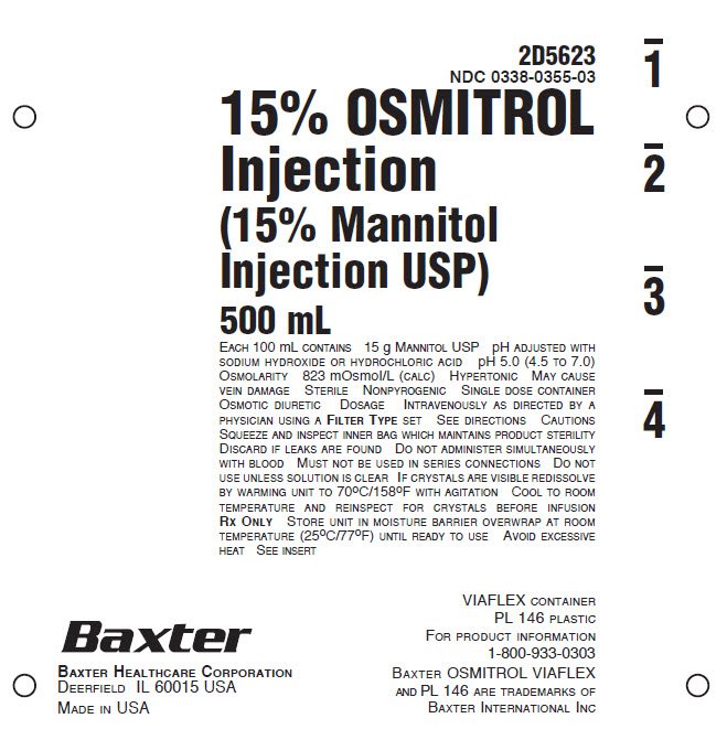 Osmitrol Injection Representative Container Label  NDC 0338-0355-03