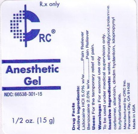 Anesthetic Gel Label 001