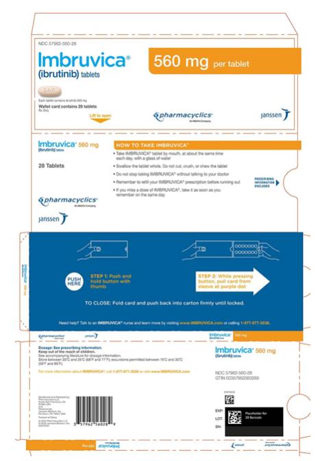 NDC 57962-007-12
Imbruvica®
(ibrutinib)
Oral Suspension
70 mg/mL
For Oral Use Only
Shake well before each use
Discard after 60 Days

Rx Only
108mL per Bottle 
pharmacyclics®
An AbbVie Company
janssen
