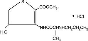 articaine structural formula
