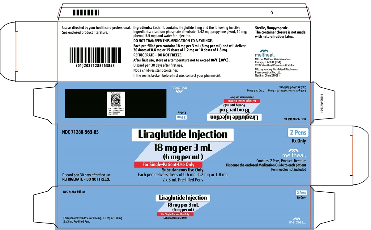 PRINCIPAL DISPLAY PANEL – Liraglutide Injection 18 mg per 3 mL 2-Pack Carton