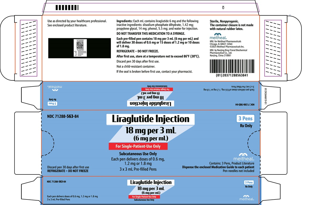PRINCIPAL DISPLAY PANEL – Liraglutide Injection 18 mg per 3 mL 3-Pack Carton