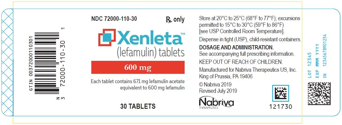 Tablet 30-count Bottle Label