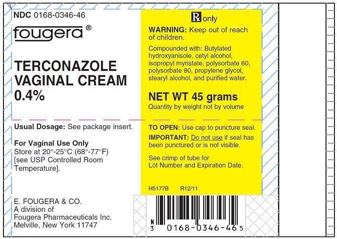 TERCONAZOLE VAGINAL CREAM 0.4% - NET WT 45 grams 