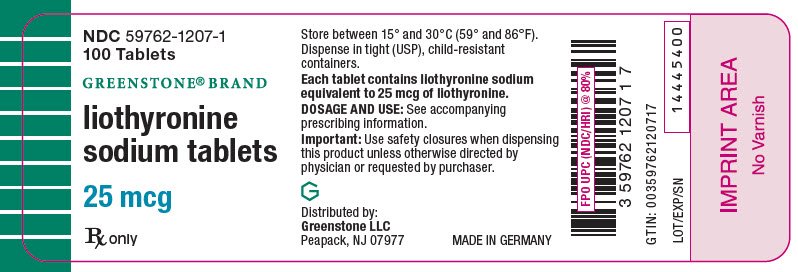PRINCIPAL DISPLAY PANEL - 25 mcg Tablet Bottle Label