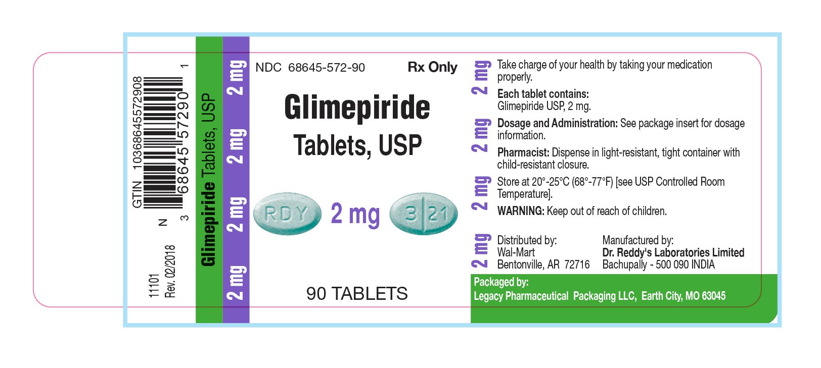 Glimepiride Tablets, USP 2 mg