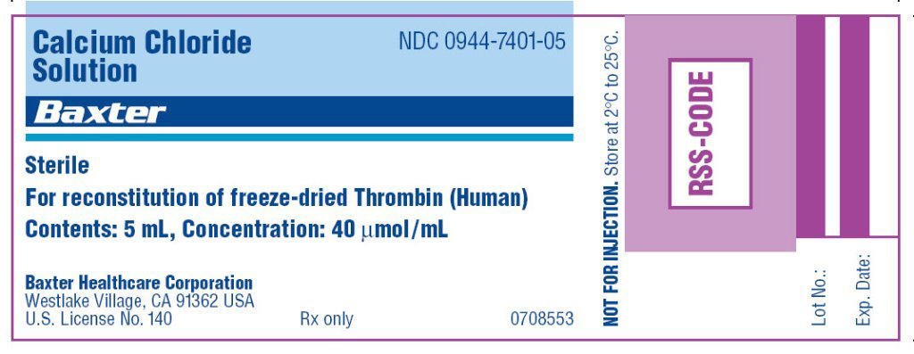 Calcium Chloride Solution vial label