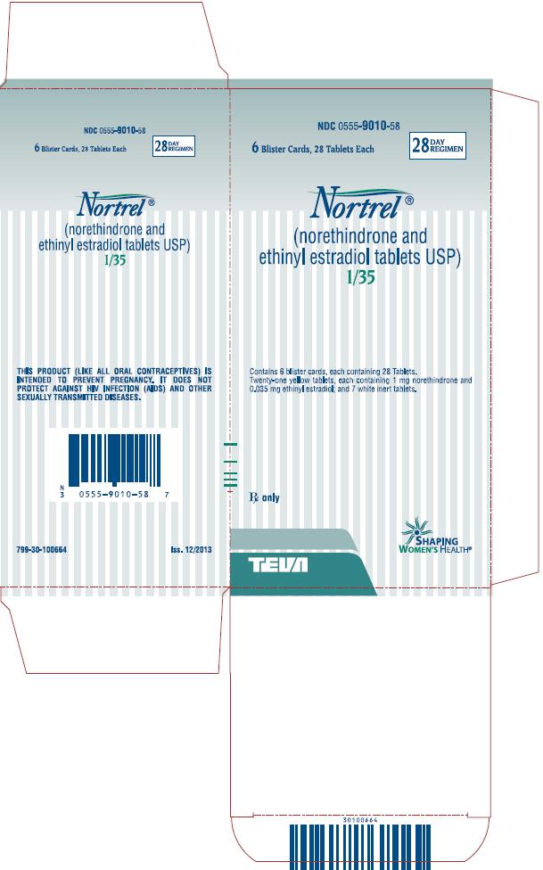 Nortrel 1/35 mg, 6 Blister Cards, 28 Tablets Each Carton 