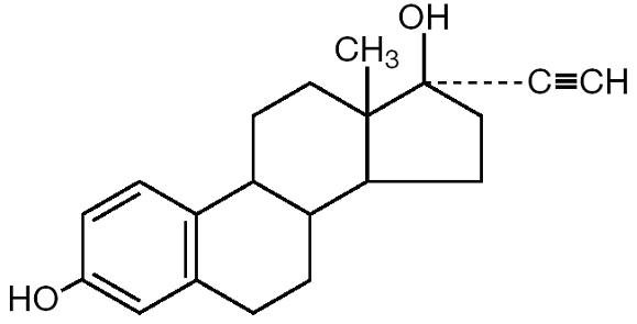 Ethinyl Estradiol chemical formula