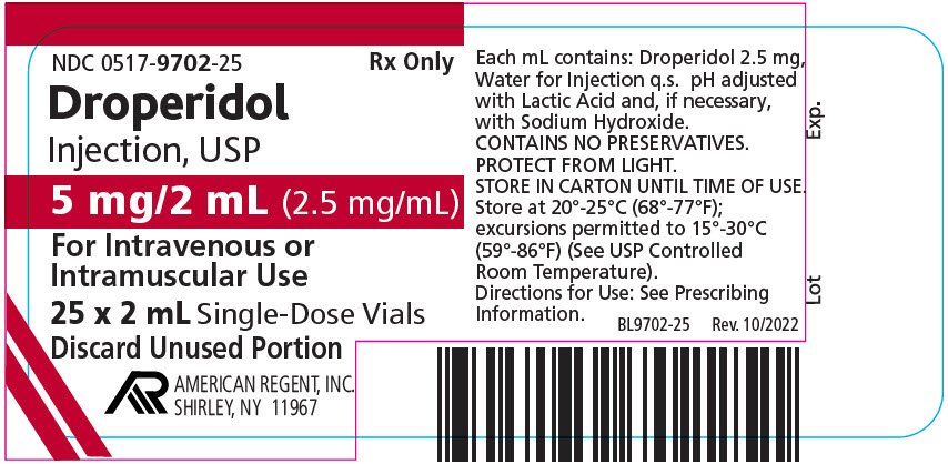 Droperidol Box Label