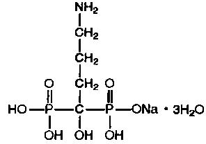 image of alendronate sodium chemical structure