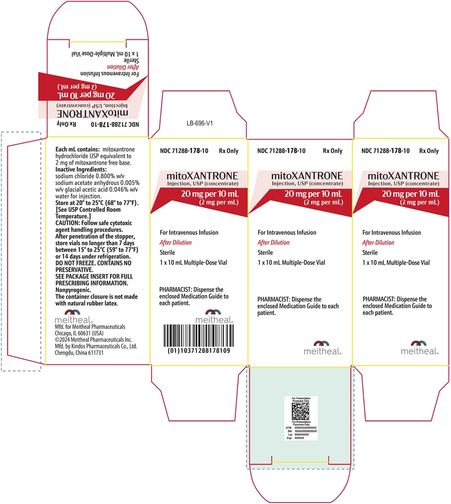 PRINCIPAL DISPLAY PANEL - mitoXANTRONE Injection USP (concentrate) 20 mg per 10 mL Carton