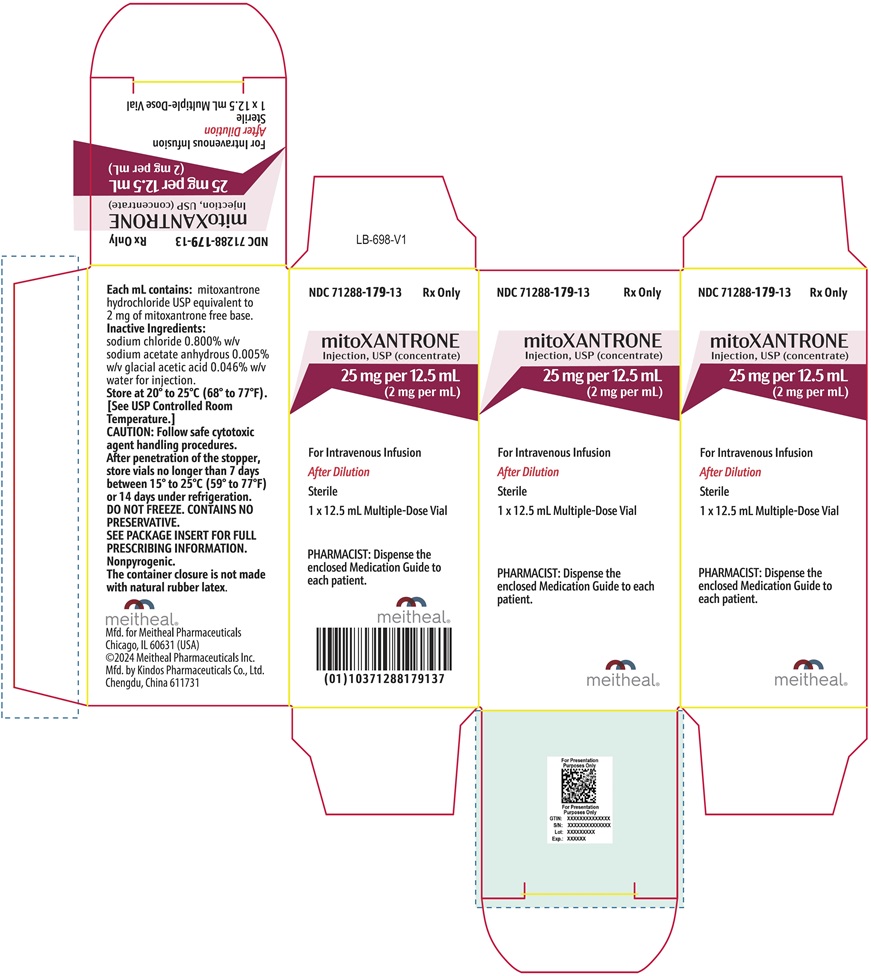 PRINCIPAL DISPLAY PANEL - mitoXANTRONE Injection USP (concentrate) 25 mg per 12.5 mL Carton